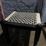 Handcrafted Rajvadi Wooden Khatli Stool – Black & White photo review