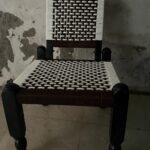 Handcrafted Foldable Rajvadi Wooden Khatli Stool – Brown & Cream photo review